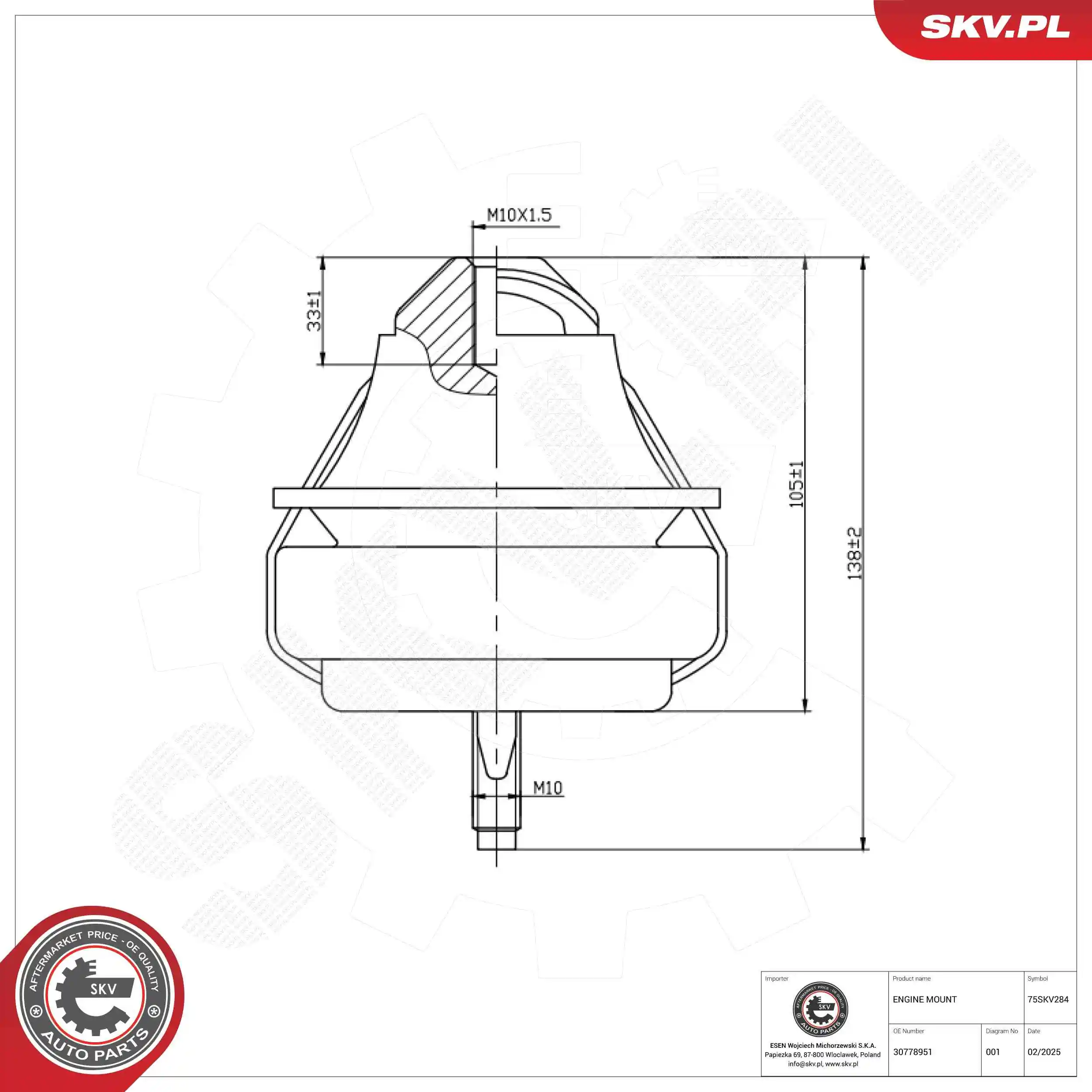 Mounting, engine